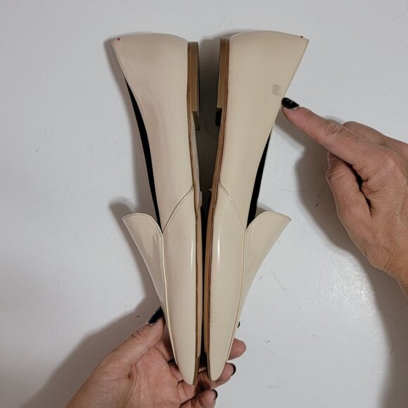 NEW Aeyde Martha Pointed Toe Flats Womens 8.5 Minimalist Neutral Contemporary - Picture 3 of 8